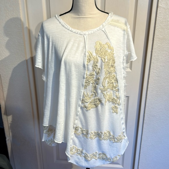Free People Asymmetric Gauzy Lacey T - Picture 1 of 8